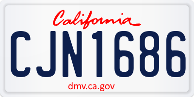 CA license plate CJN1686