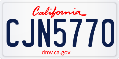 CA license plate CJN5770