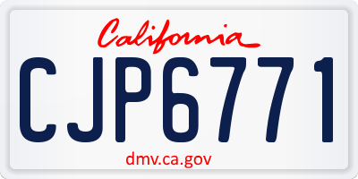 CA license plate CJP6771