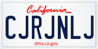 CA license plate CJRJNLJ