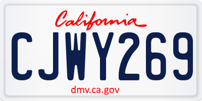 CA license plate CJWY269