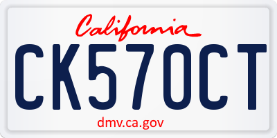 CA license plate CK570CT