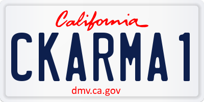 CA license plate CKARMA1