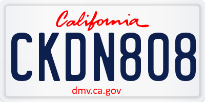 CA license plate CKDN808