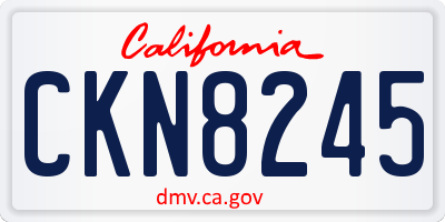 CA license plate CKN8245