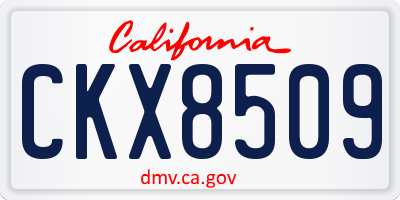 CA license plate CKX8509