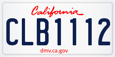 CA license plate CLB1112