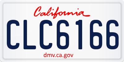 CA license plate CLC6166