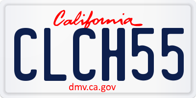 CA license plate CLCH55