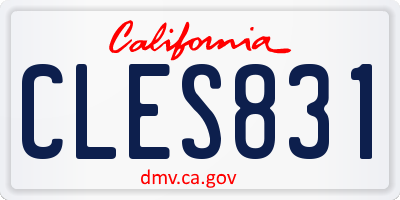 CA license plate CLES831