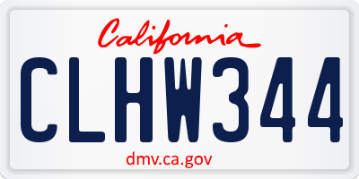 CA license plate CLHW344