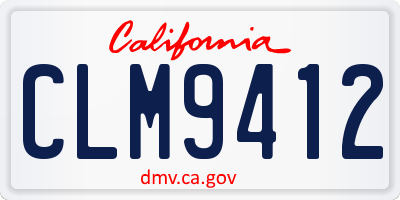 CA license plate CLM9412