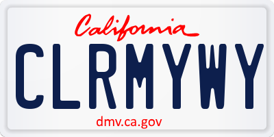 CA license plate CLRMYWY