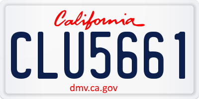 CA license plate CLU5661