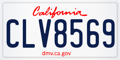 CA license plate CLV8569