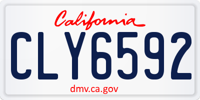 CA license plate CLY6592