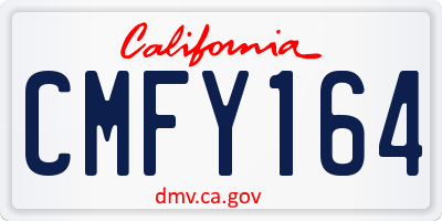 CA license plate CMFY164