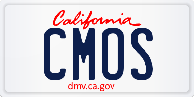 CA license plate CMOS