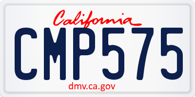 CA license plate CMP575