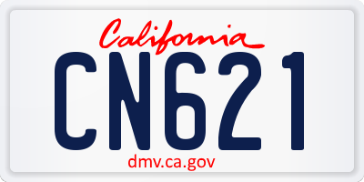 CA license plate CN621