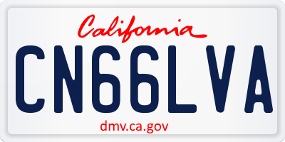 CA license plate CN66LVA