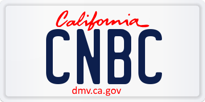 CA license plate CNBC