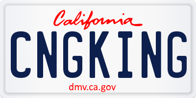 CA license plate CNGKING