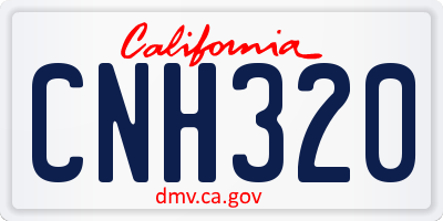 CA license plate CNH320