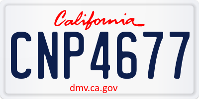 CA license plate CNP4677