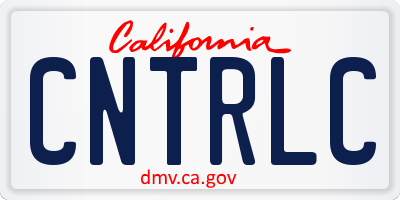 CA license plate CNTRLC