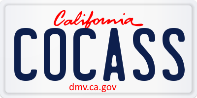 CA license plate COCASS