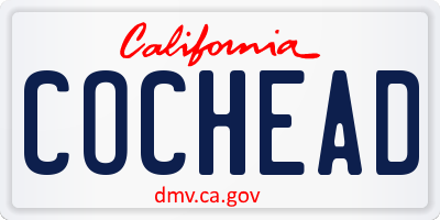 CA license plate COCHEAD