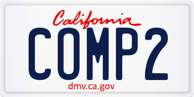 CA license plate COMP2