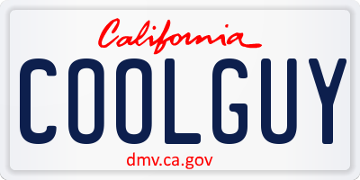 CA license plate COOLGUY