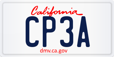 CA license plate CP3A