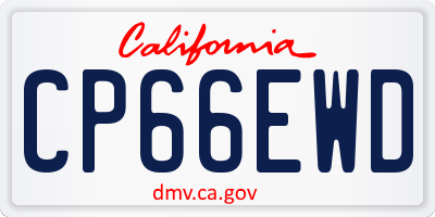 CA license plate CP66EWD