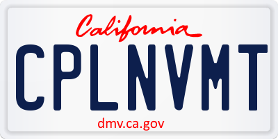 CA license plate CPLNVMT