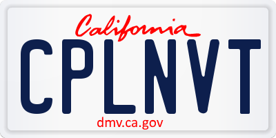 CA license plate CPLNVT