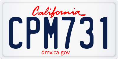 CA license plate CPM731