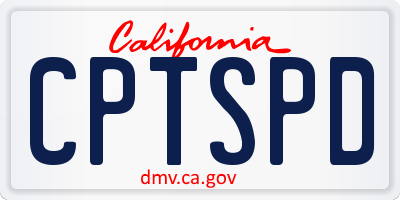 CA license plate CPTSPD