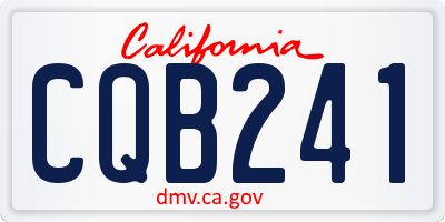 CA license plate CQB241