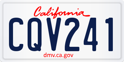 CA license plate CQV241