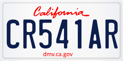 CA license plate CR541AR