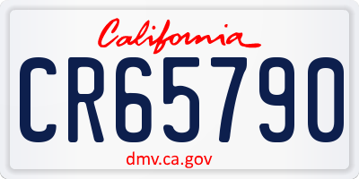 CA license plate CR65790