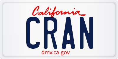 CA license plate CRAN