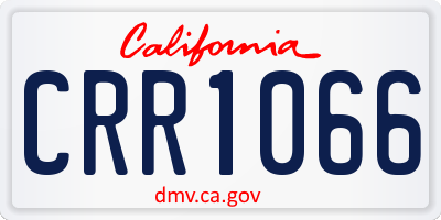 CA license plate CRR1066