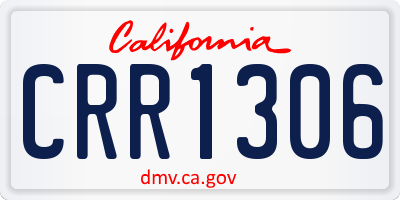 CA license plate CRR1306