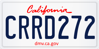 CA license plate CRRD272