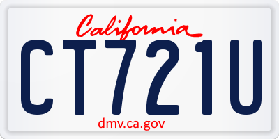 CA license plate CT721U