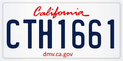 CA license plate CTH1661